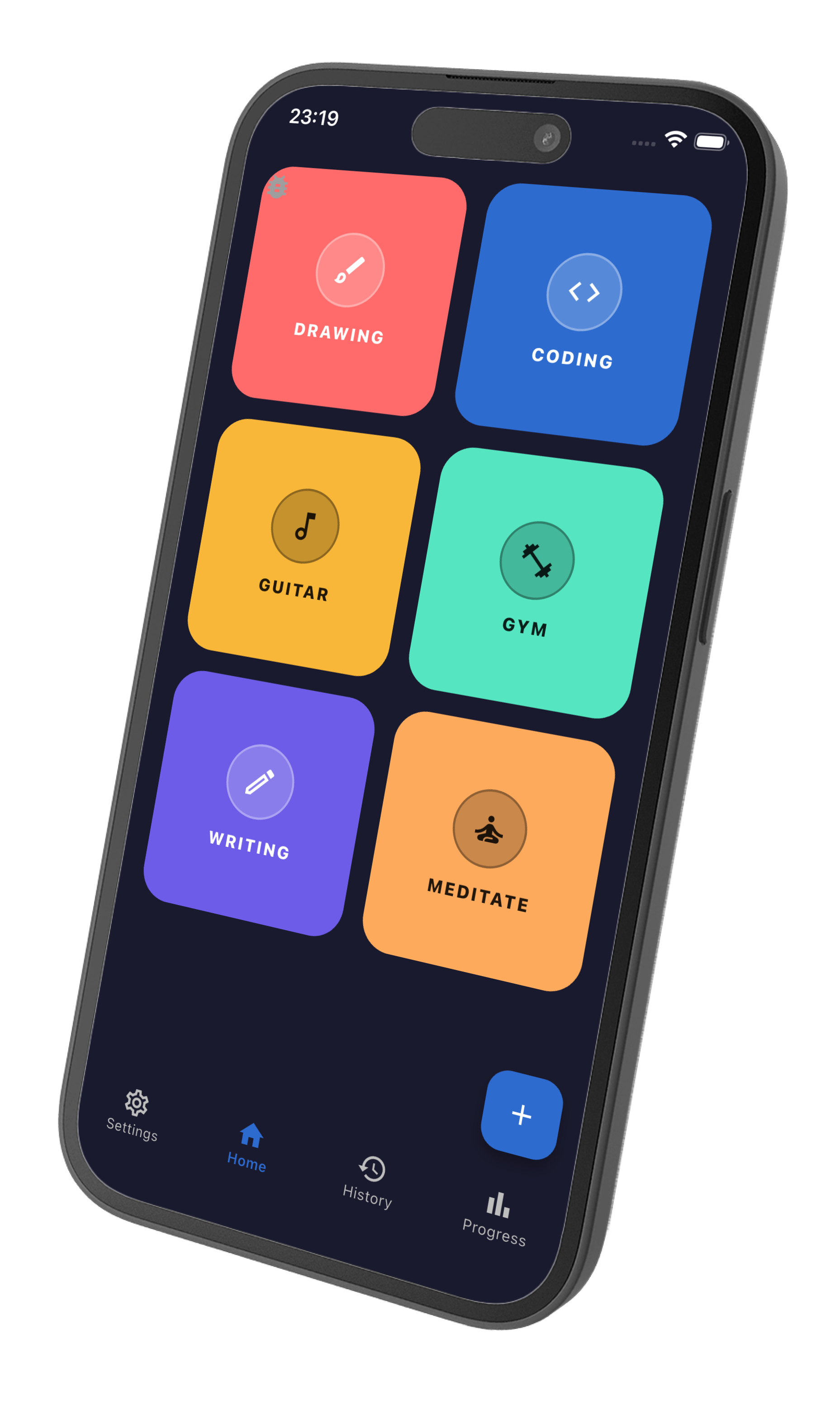 Skills app main perspective mockup